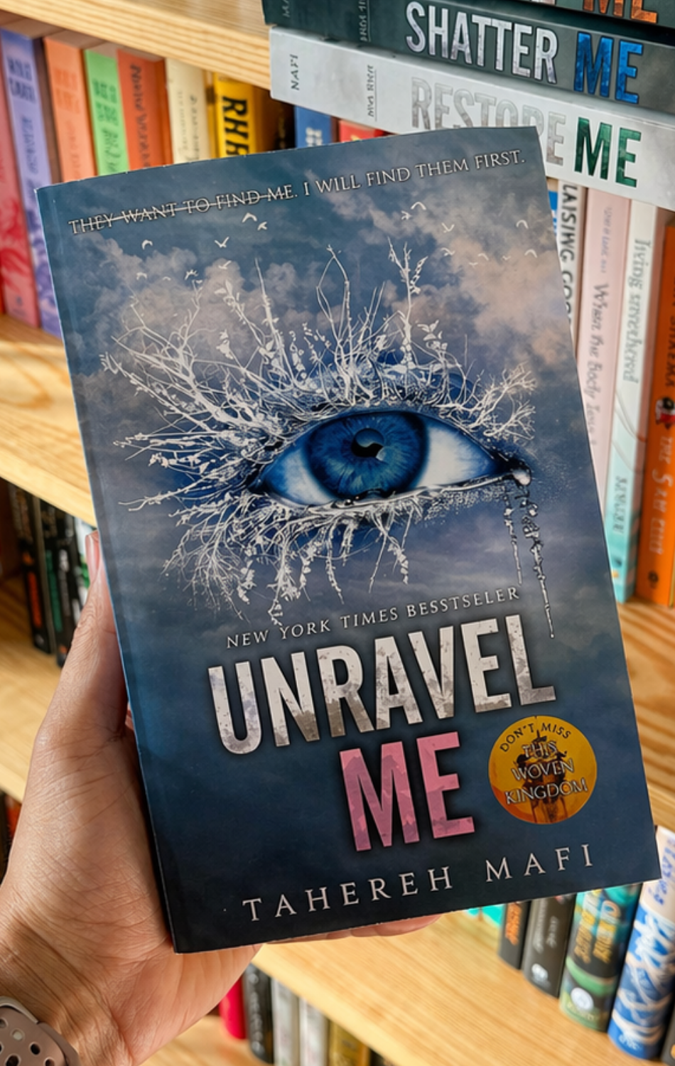 Cover of Unravel Me by Tahereh Mafi, a book about power, rebellion, romance, and self-discovery available in Trinidad.