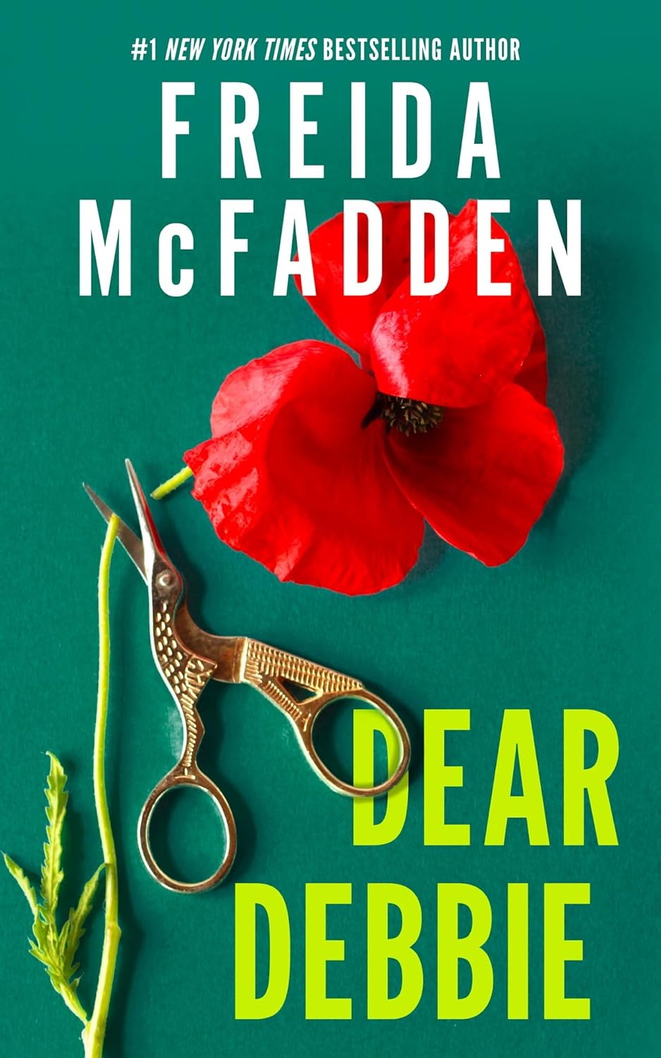 Dear Debbie book cover by Freida McFadden, psychological thriller novel available in Trinidad