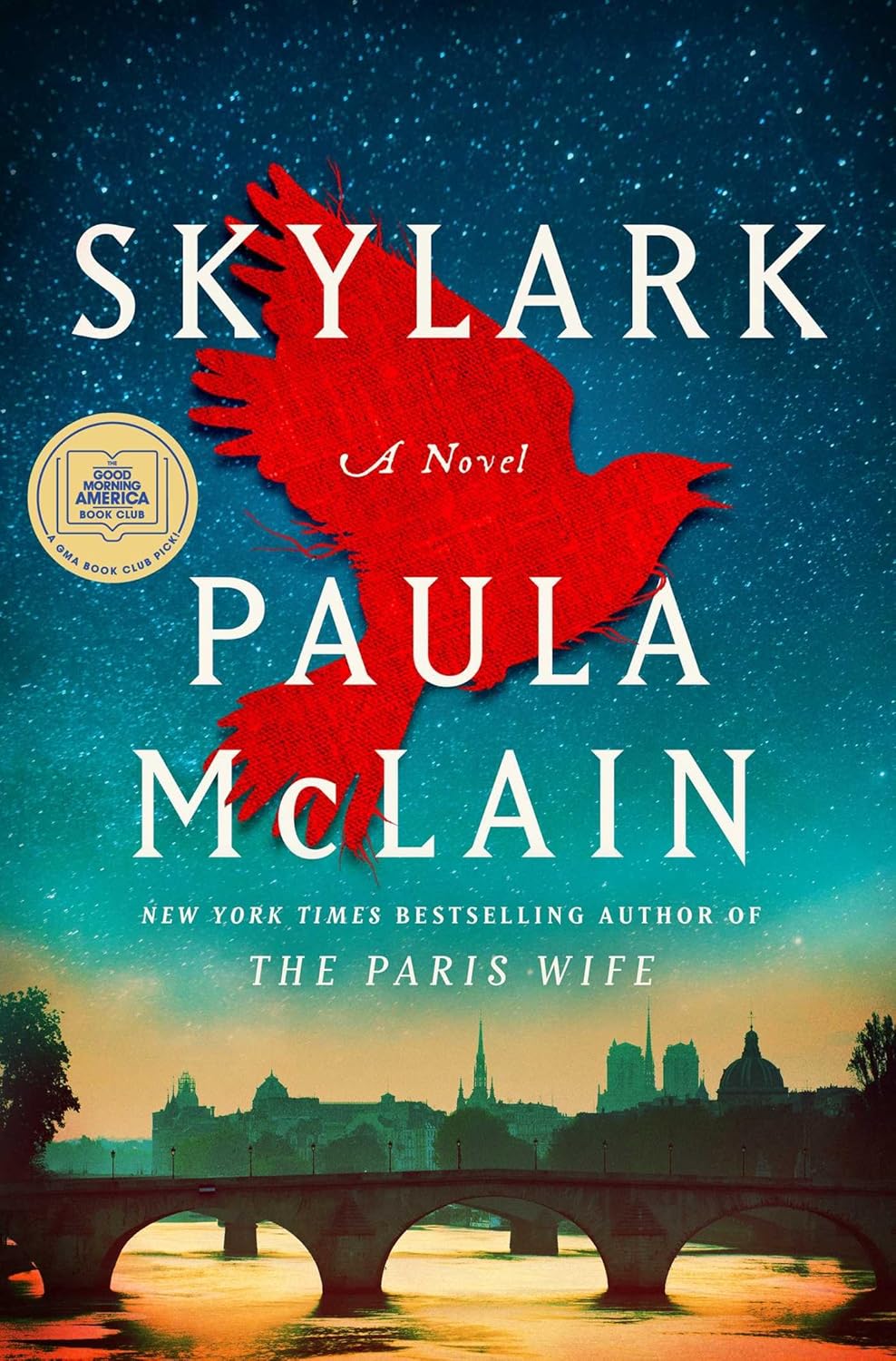 Cover of Skylark by Paula McLain, a historical fiction book available in Trinidad.