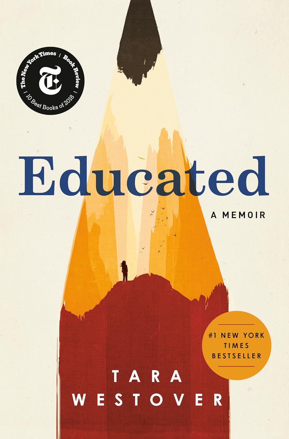 Cover of Educated by Tara Westover, a book about self-invention, family, and the power of education available in Trinidad.