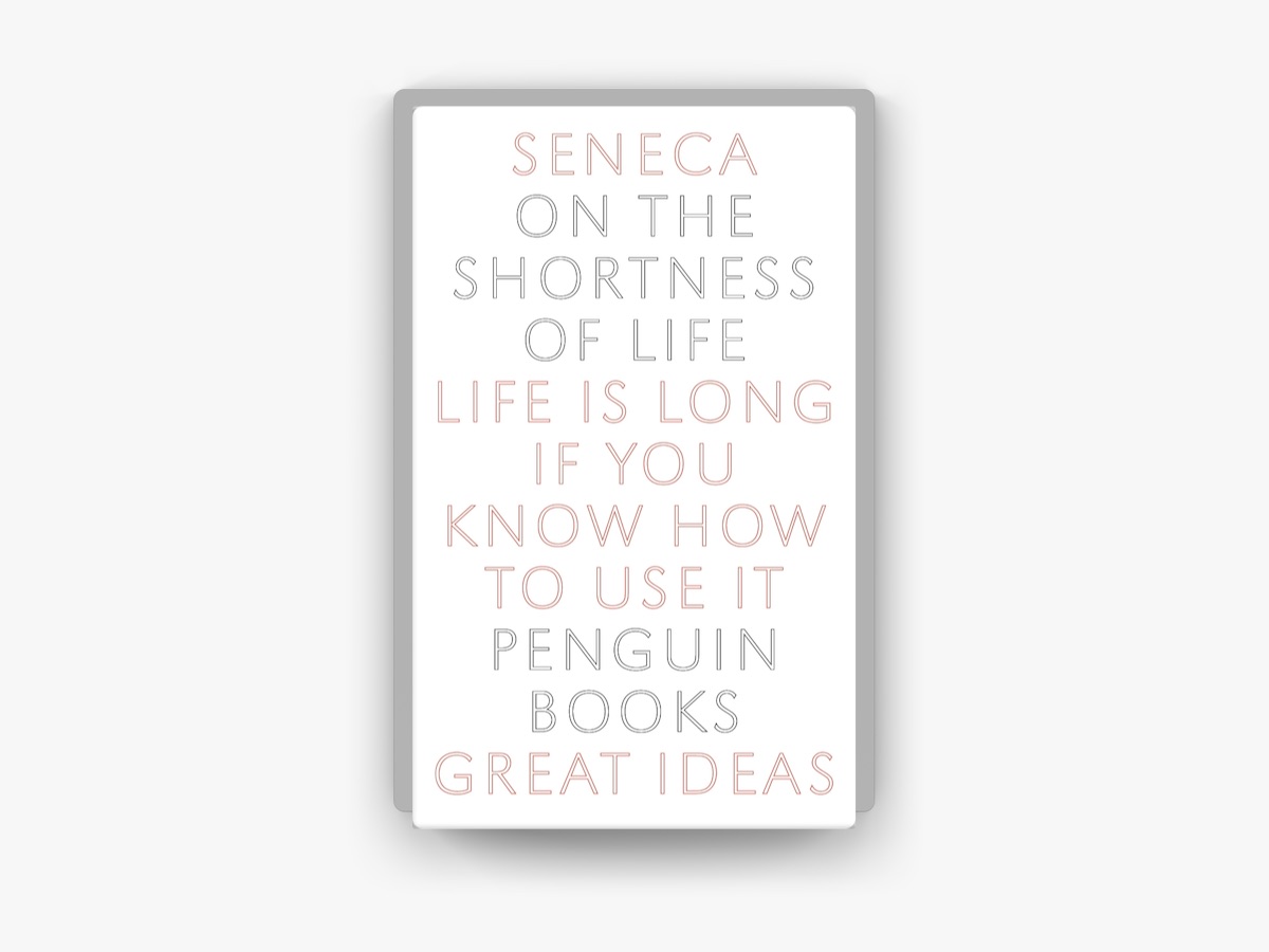 Cover of On the Shortness of Life by Seneca, a book about time, happiness, and living wisely available in Trinidad.