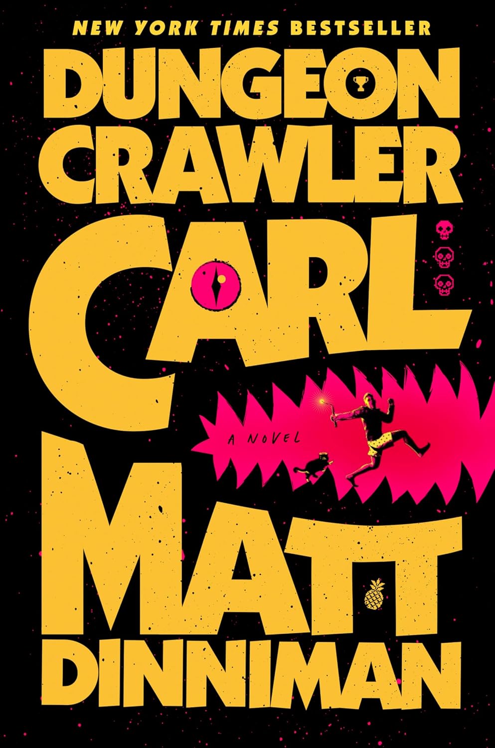 Cover of Dungeon Crawler Carl by Matt Dinniman, a LitRPG fantasy adventure about survival, video game mechanics, and an alien game show available in Trinidad