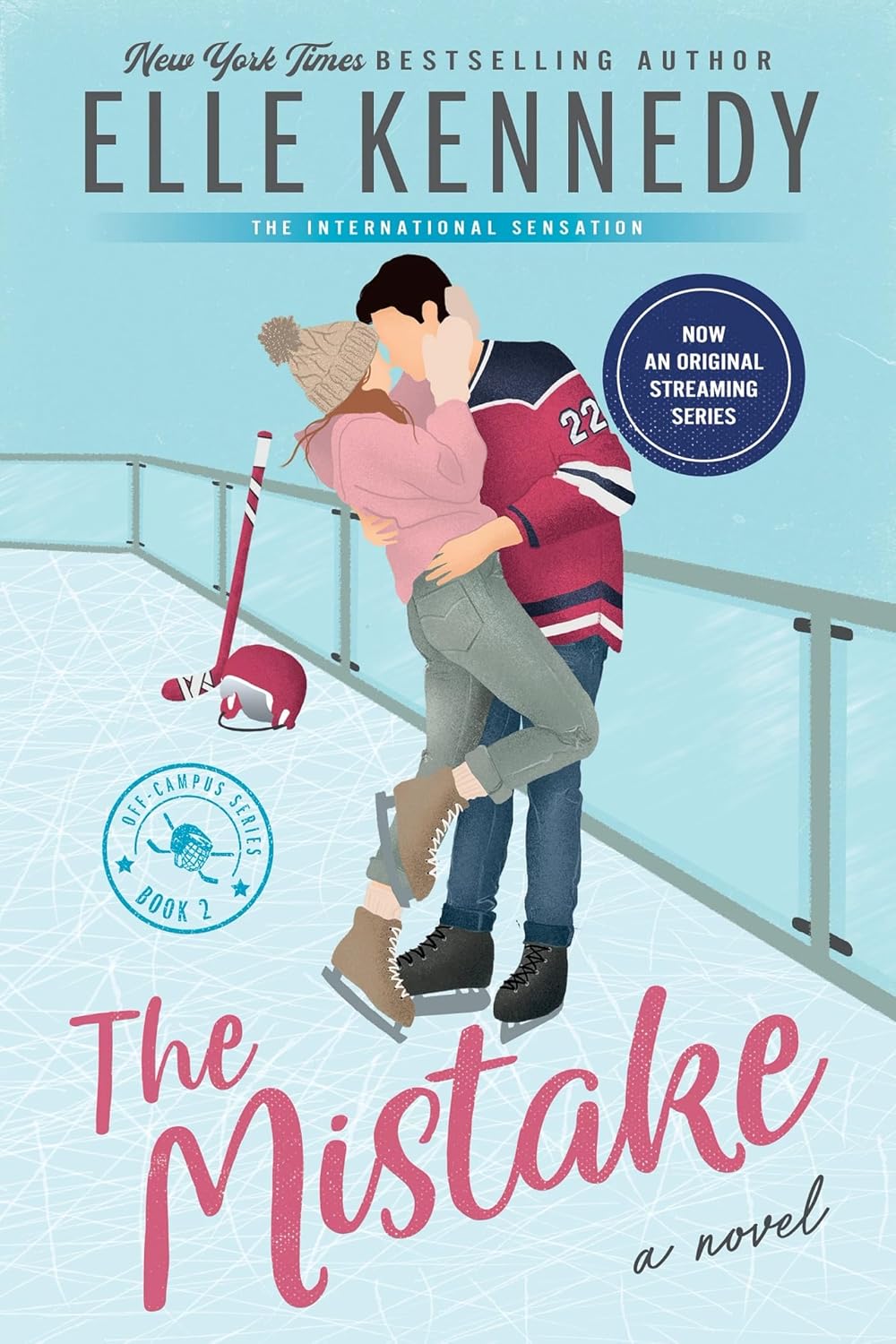 Cover of The Mistake by Elle Kennedy, a romance book about second chances, college hockey, and earning forgiveness available in Trinidad.