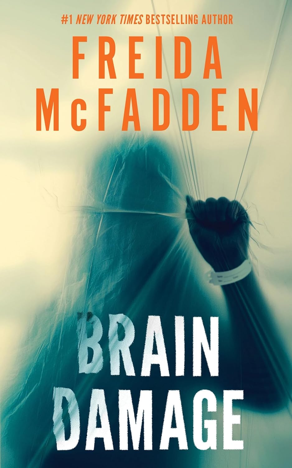 Cover of Brain Damage by Freida McFadden, a thriller about memory loss, survival and hidden secrets available in Trinidad.