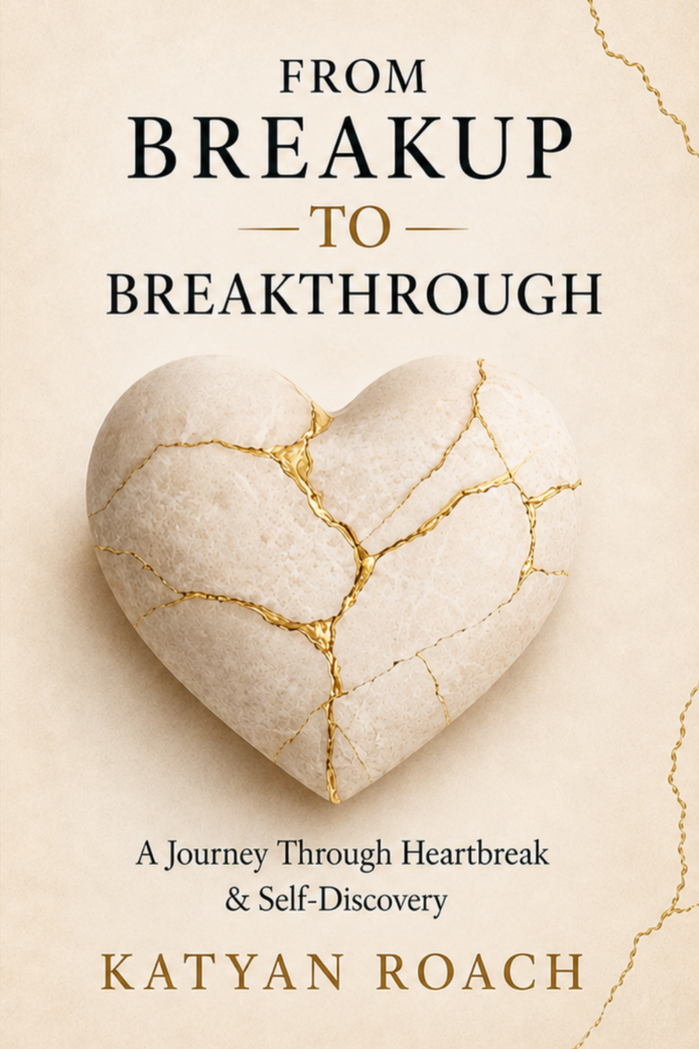 Cover of From Breakup to Breakthrough by Katyan Roach, a self-help book about heartbreak and personal growth by a Trinidad & Tobago author, available in Trinidad.