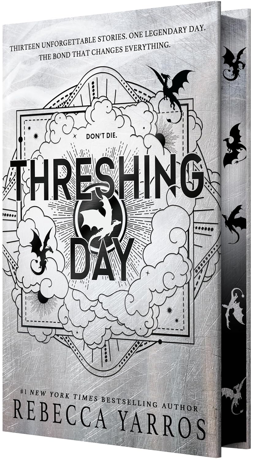 Cover of Threshing Day by Rebecca Yarros, a fantasy book about dragon riders and their bonds available in Trinidad.