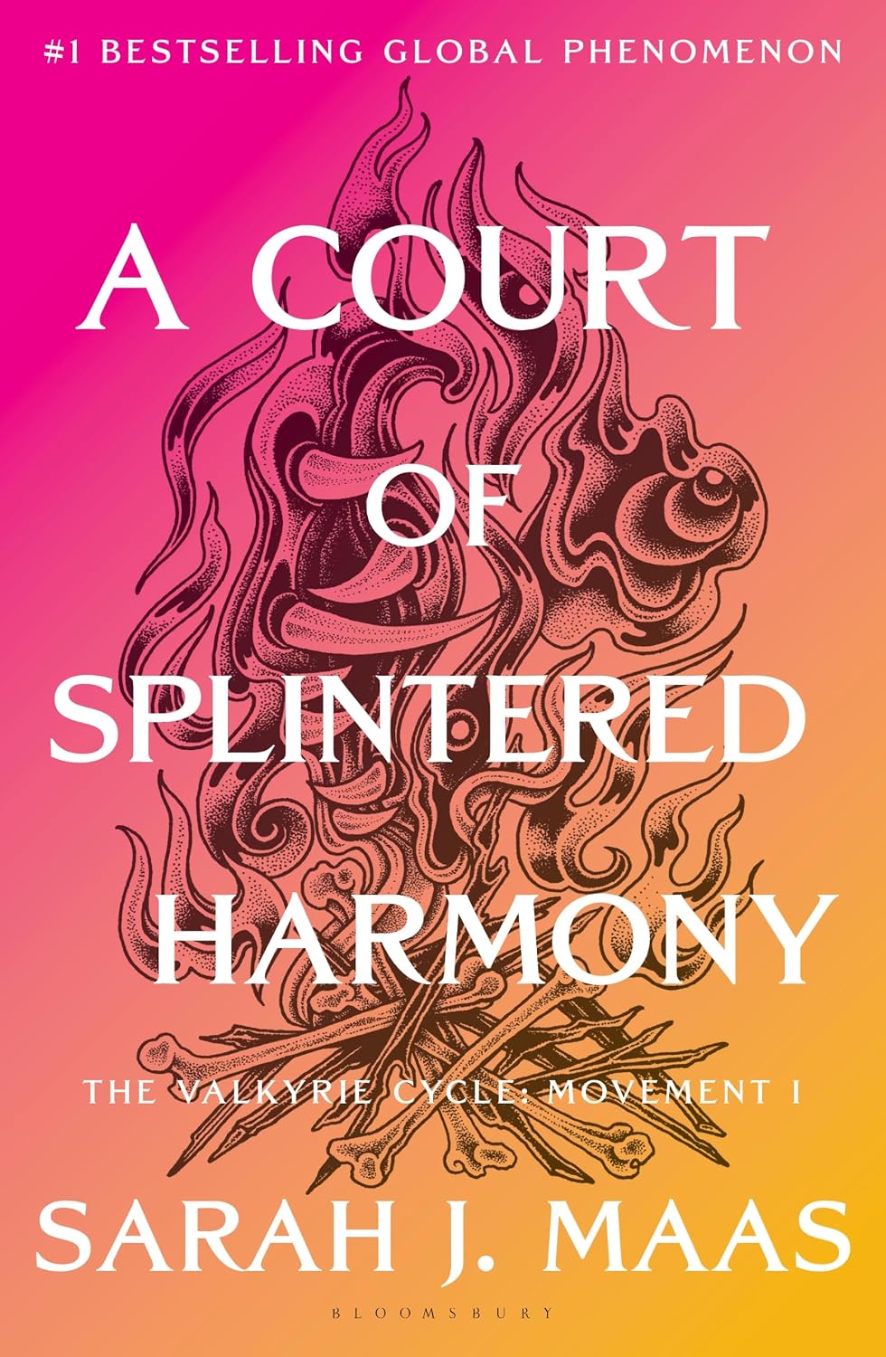 Cover of A Court of Splintered Harmony by Sarah J. Maas, a book about danger, alliances and a growing threat to Prythian available in Trinidad.