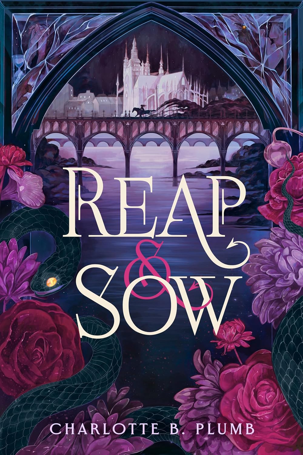 Cover of Reap & Sow by Charlotte B. Plumb, a book about dark magic, demon bargains and slow-burn romance available in Trinidad.